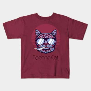 Techno Cat - Catsondrugs.com - Techno Party Ibiza Rave Dance Underground Festival Spring Break  Berlin Good Vibes Trance Dance technofashion technomusic housemusic Kids T-Shirt